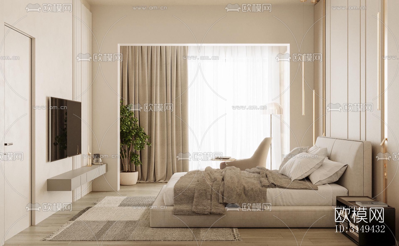 现代平层效果图下载（渲染图17）