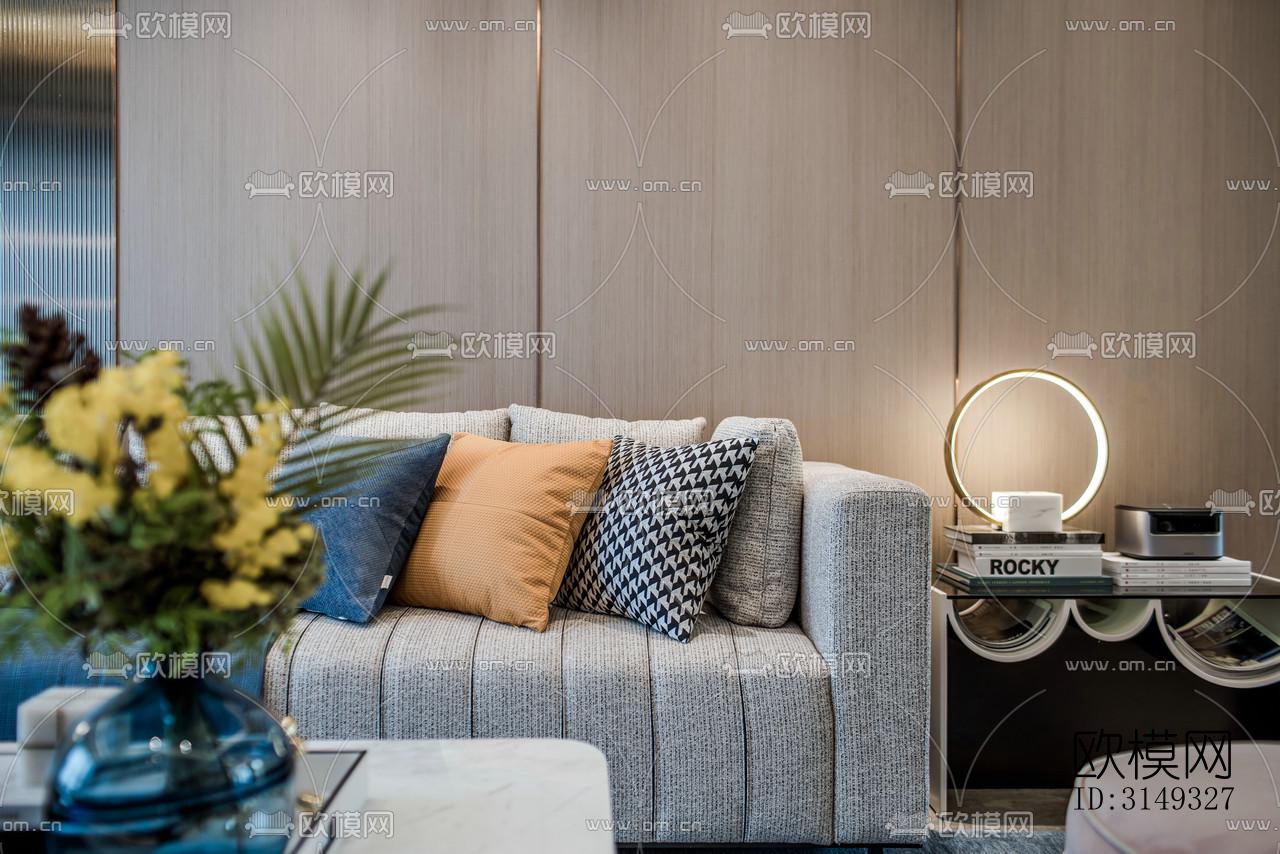 现代平层效果图下载（渲染图5）