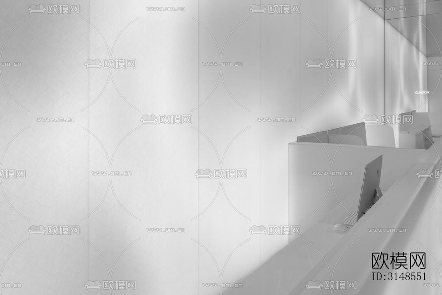 高级灰美容院效果图下载(渲染图12)