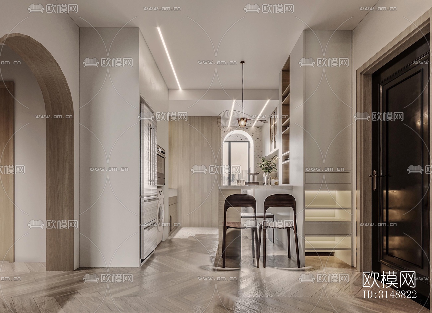 北欧平层效果图下载（渲染图9）