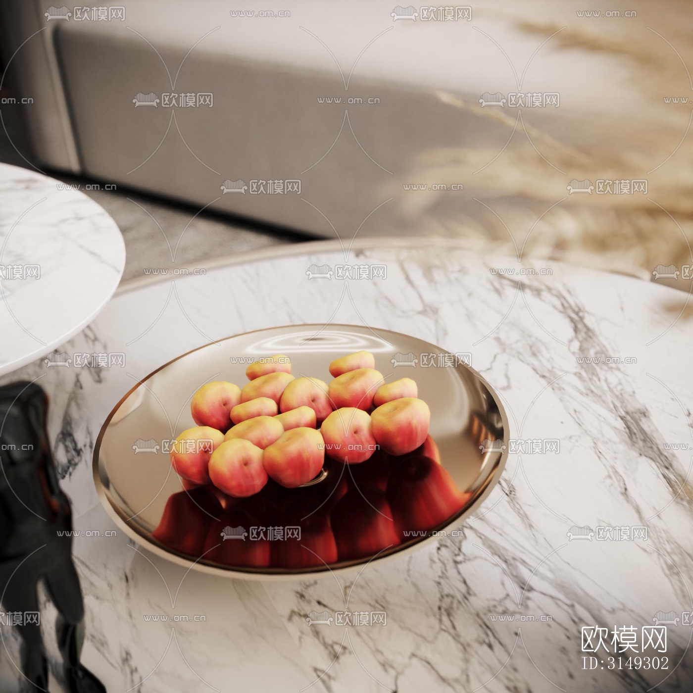 现代平层效果图下载（渲染图9）