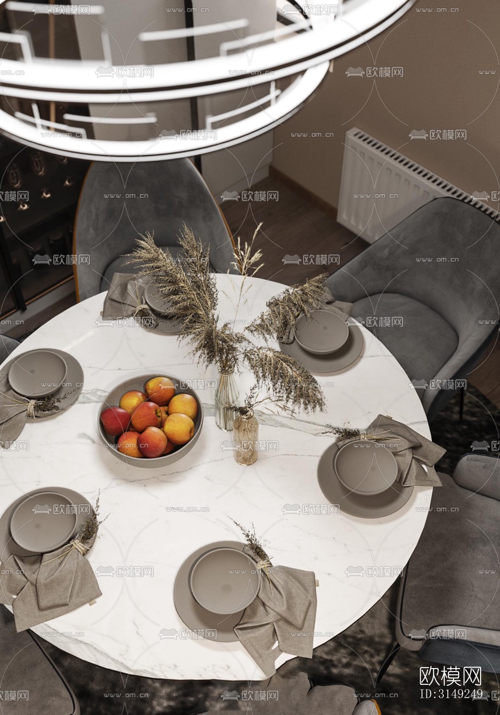 现代平层效果图下载（渲染图2）