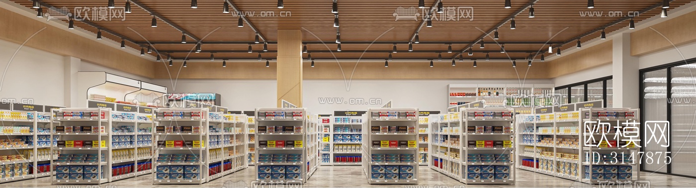 现代商业综合体效果图下载（渲染图4）