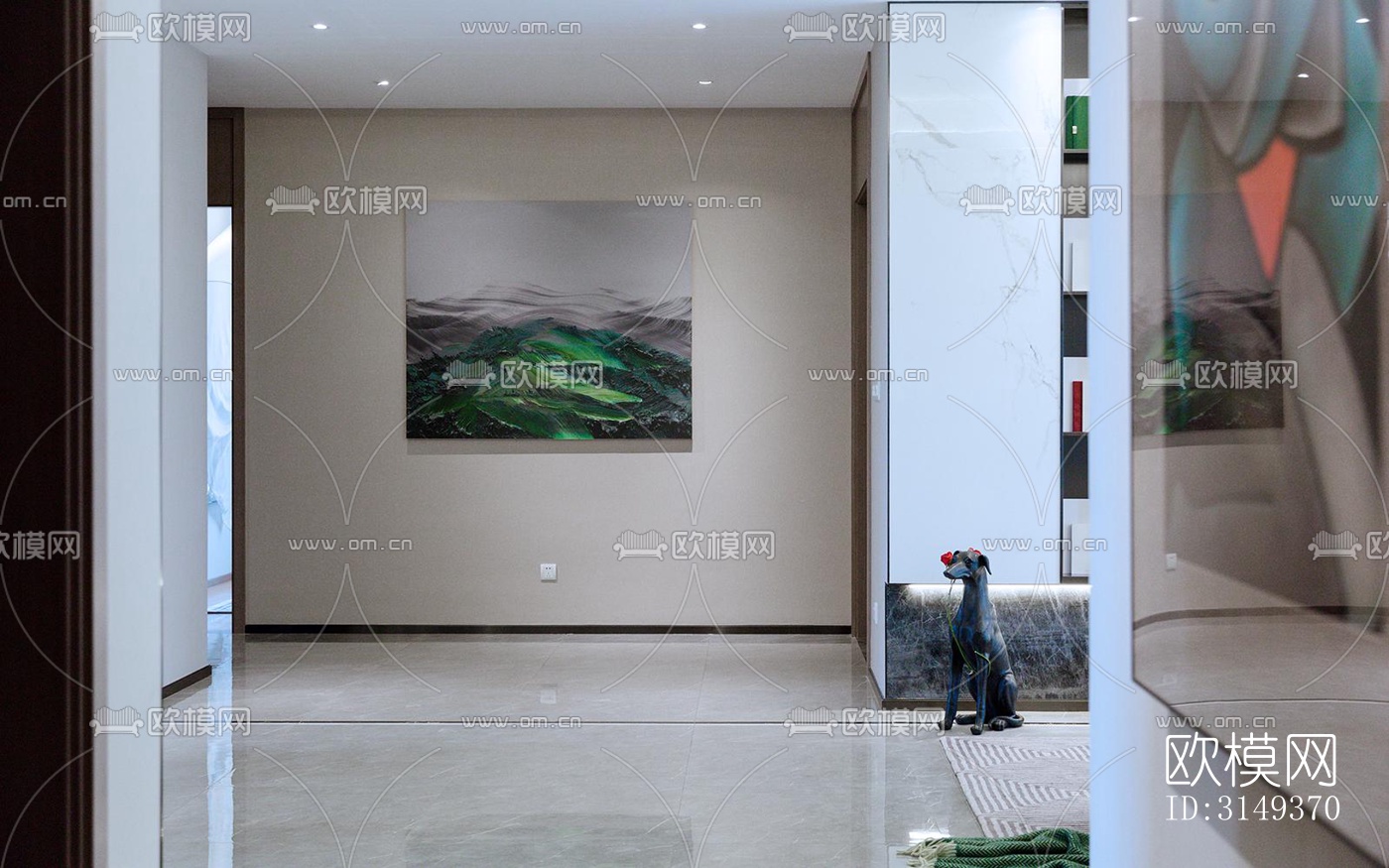 现代平层效果图下载（渲染图13）