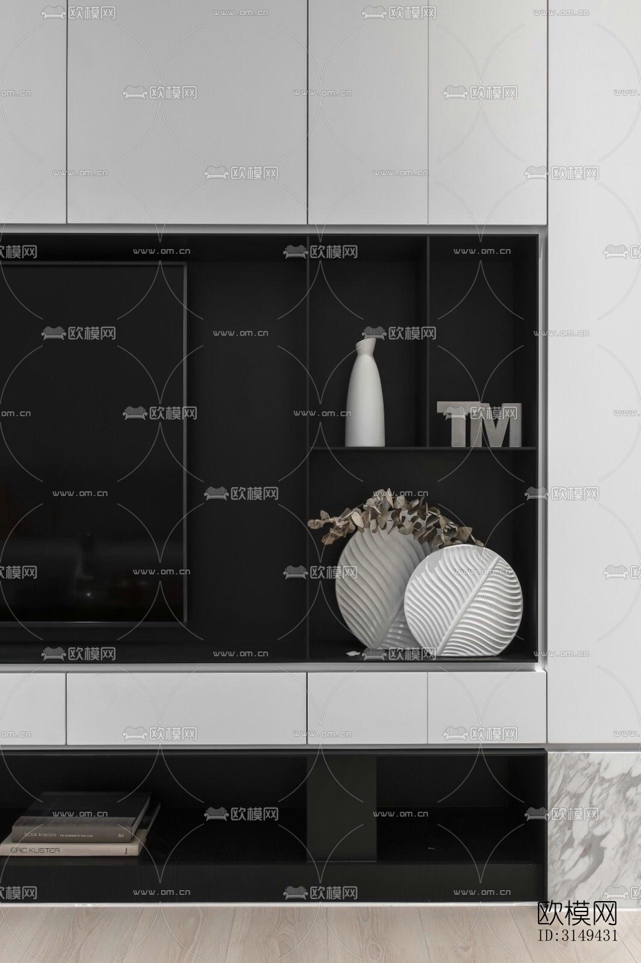 现代平层效果图下载（渲染图6）