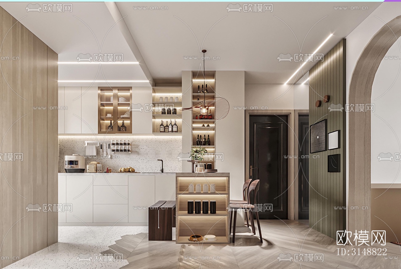 北欧平层效果图下载（渲染图10）