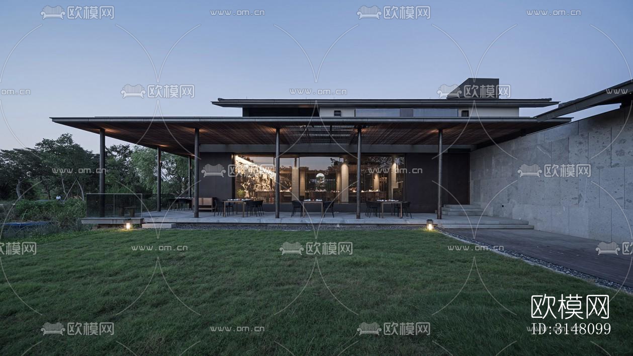 现代酒店民宿效果图下载（渲染图15）