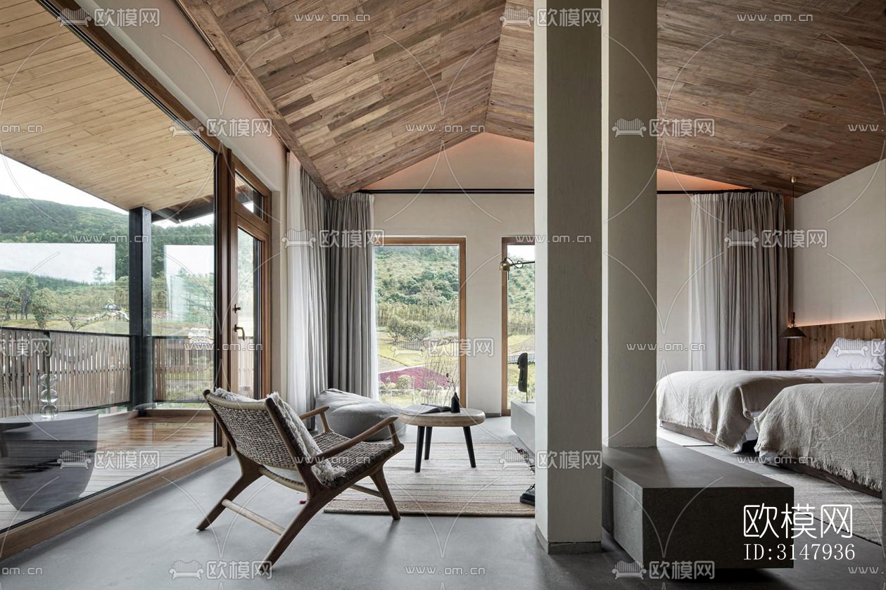 侘寂酒店民宿效果图下载（渲染图12）