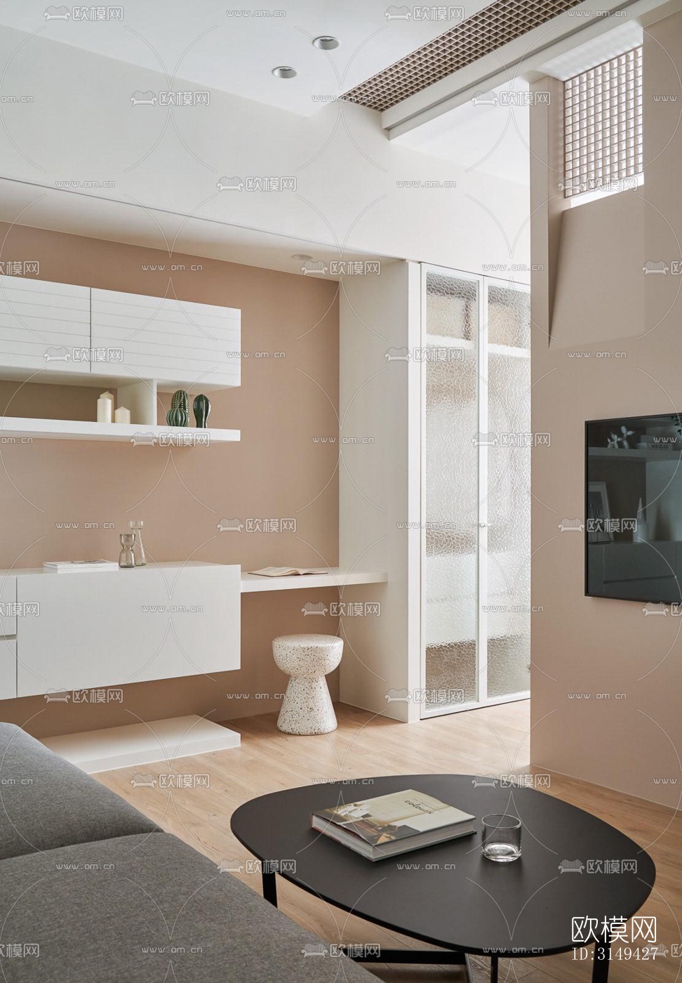 现代平层效果图下载（渲染图1）