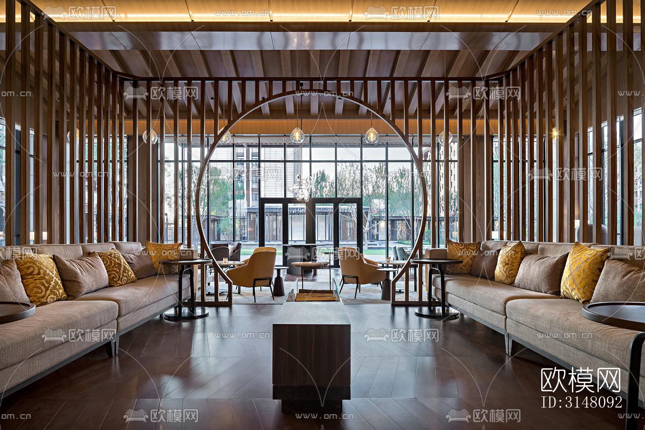 现代酒店民宿效果图下载（渲染图2）