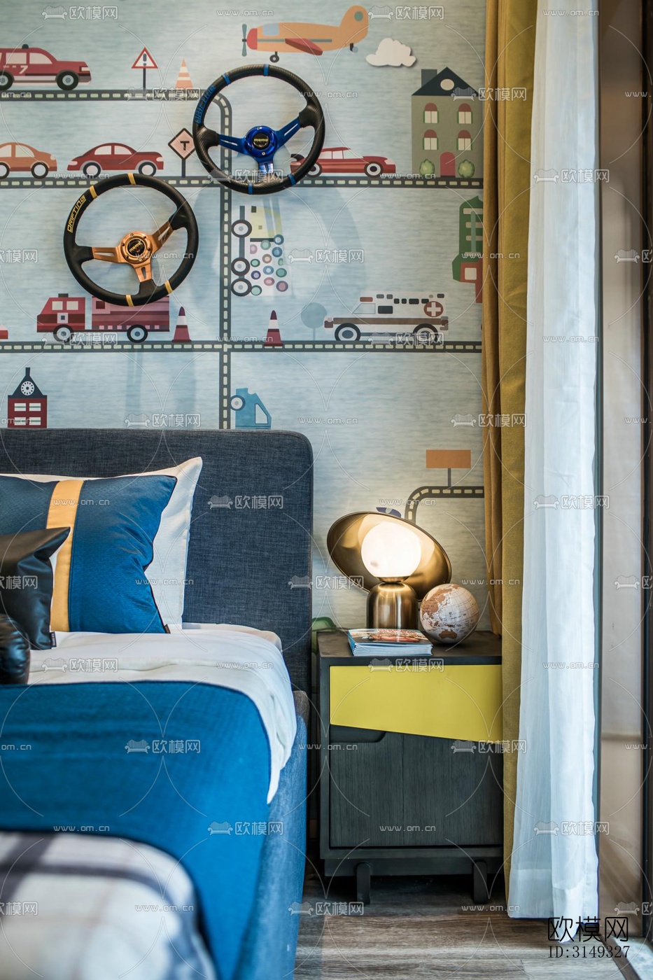 现代平层效果图下载（渲染图17）