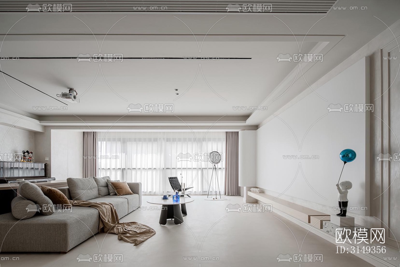 现代平层效果图下载（渲染图11）