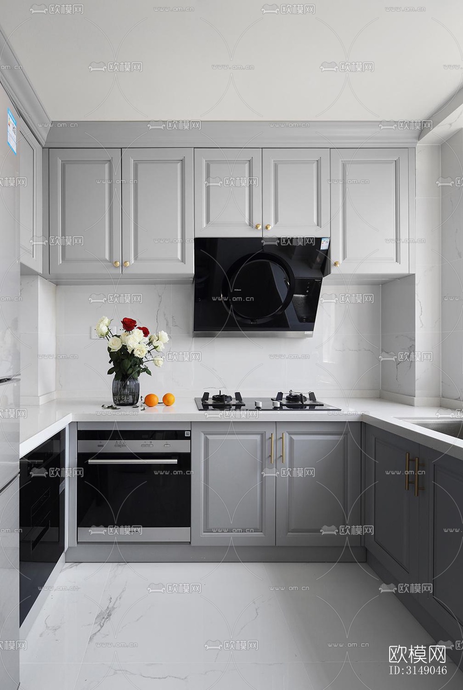 欧式平层效果图下载（渲染图15）