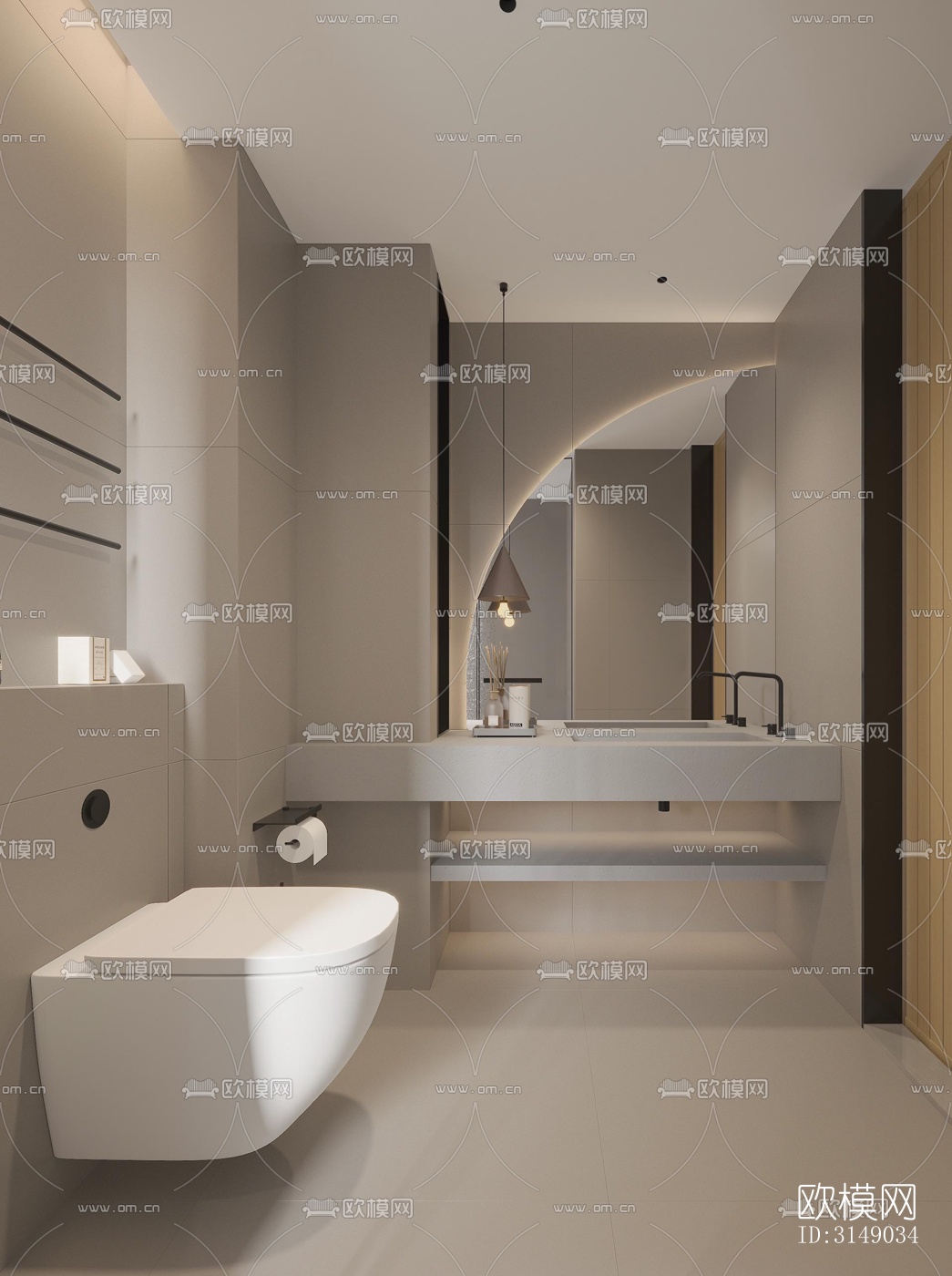 日式平层效果图下载（渲染图14）