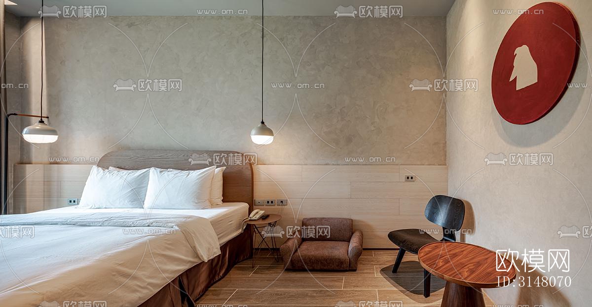 现代酒店民宿效果图下载（渲染图6）