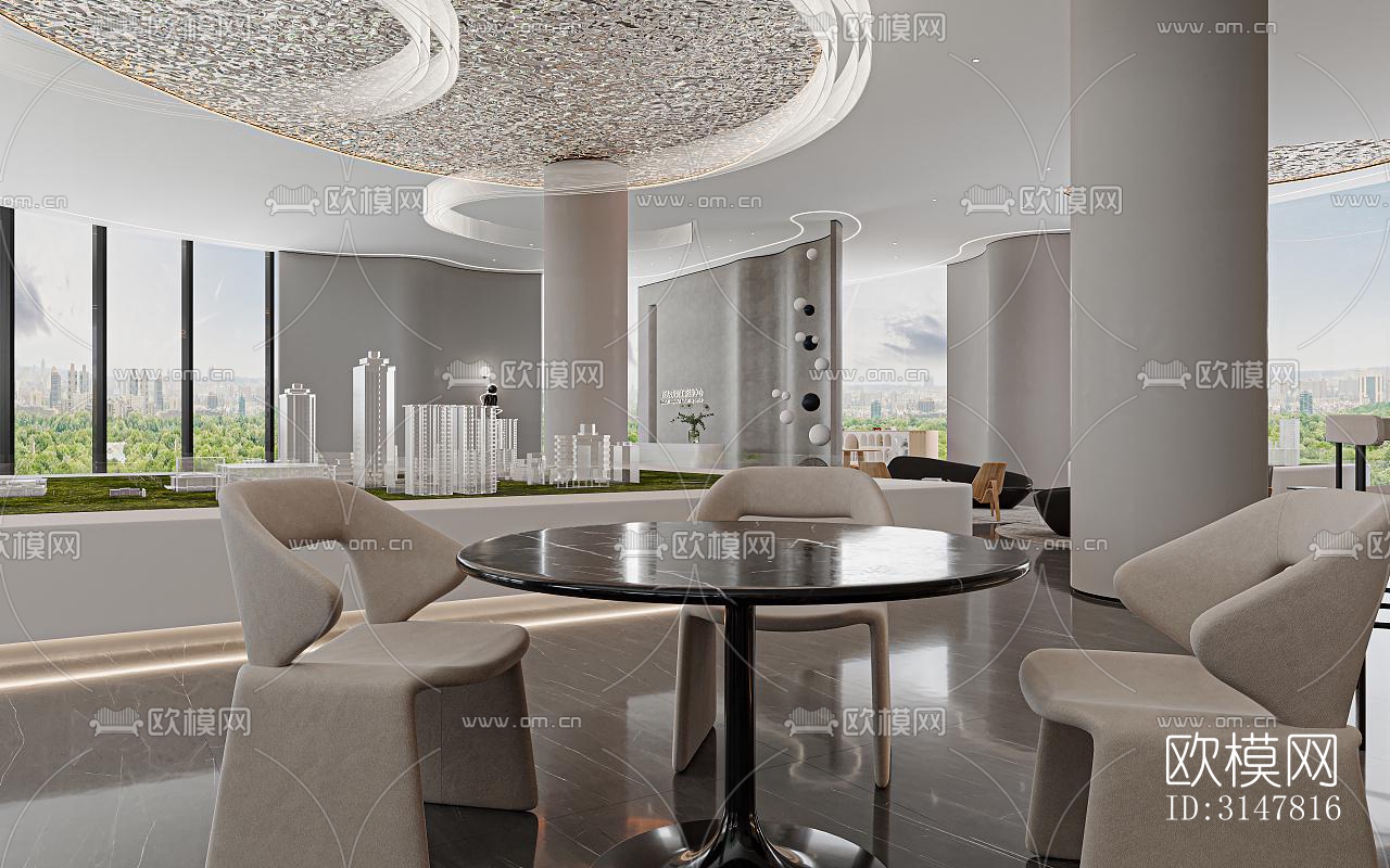 现代售楼处效果图下载（渲染图7）