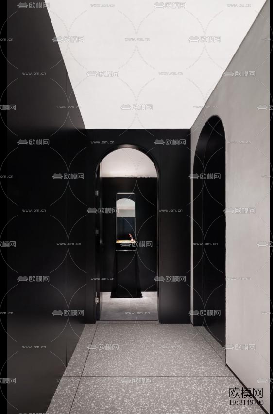 高级灰健身房效果图下载（渲染图15）