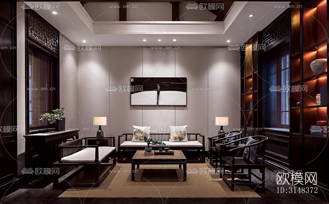 中式养生会所效果图下载（渲染图8）