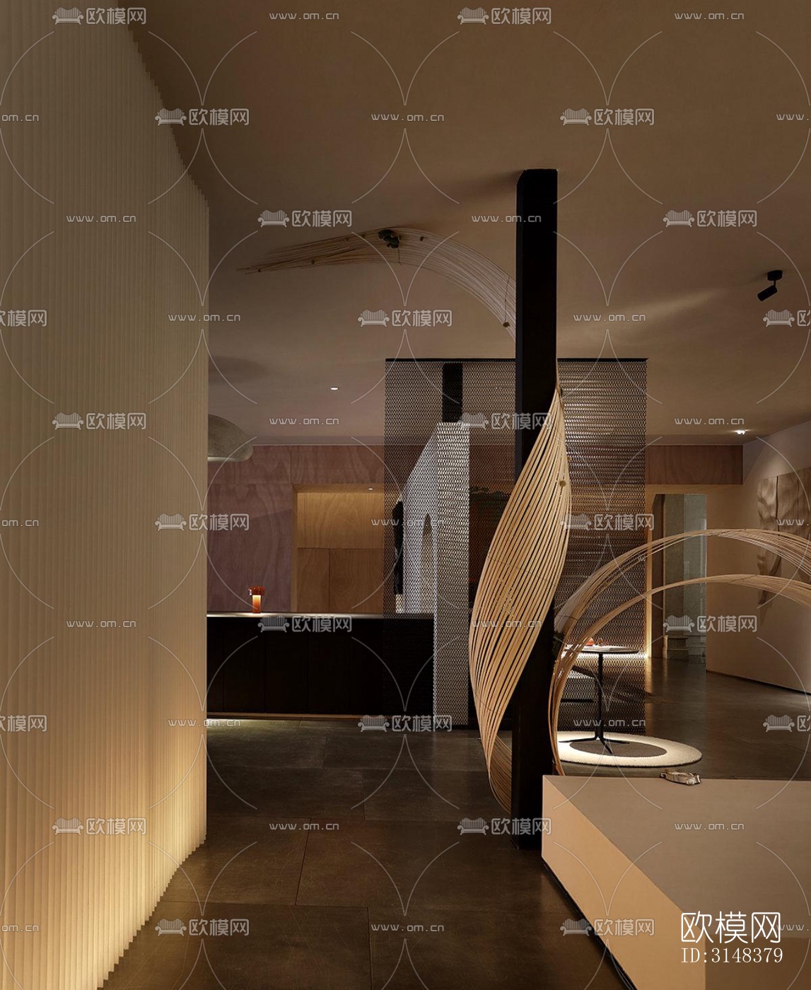 侘寂养生会所效果图下载（渲染图4）