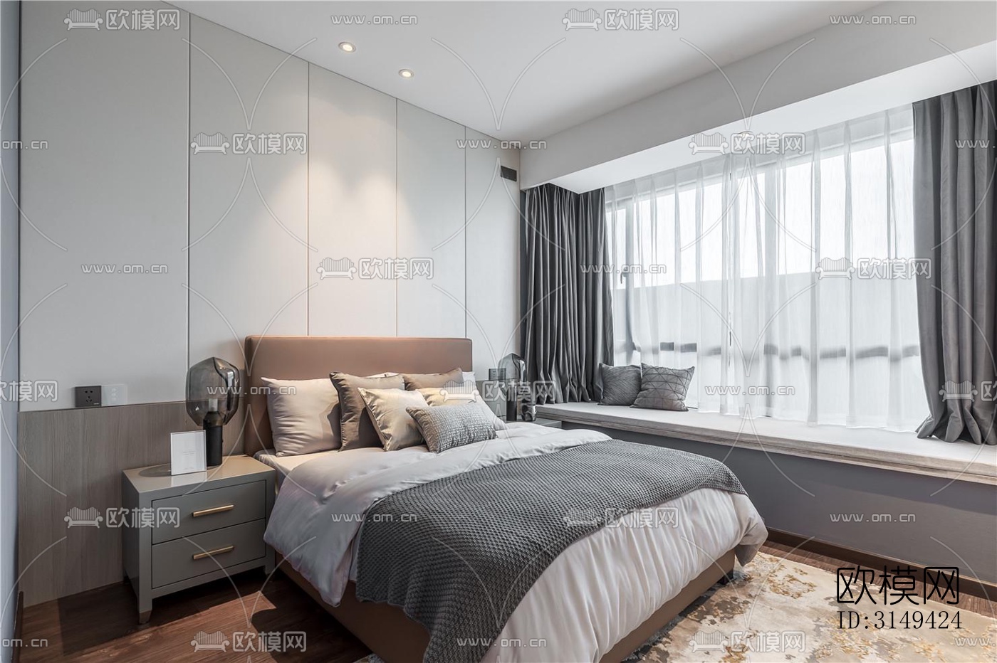 现代平层效果图下载（渲染图13）