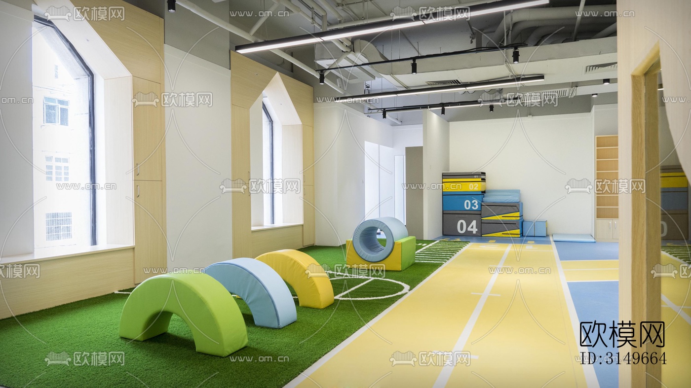 原木风健身房效果图下载（渲染图6）