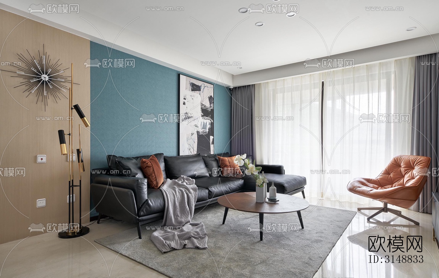 北欧平层效果图下载（渲染图3）