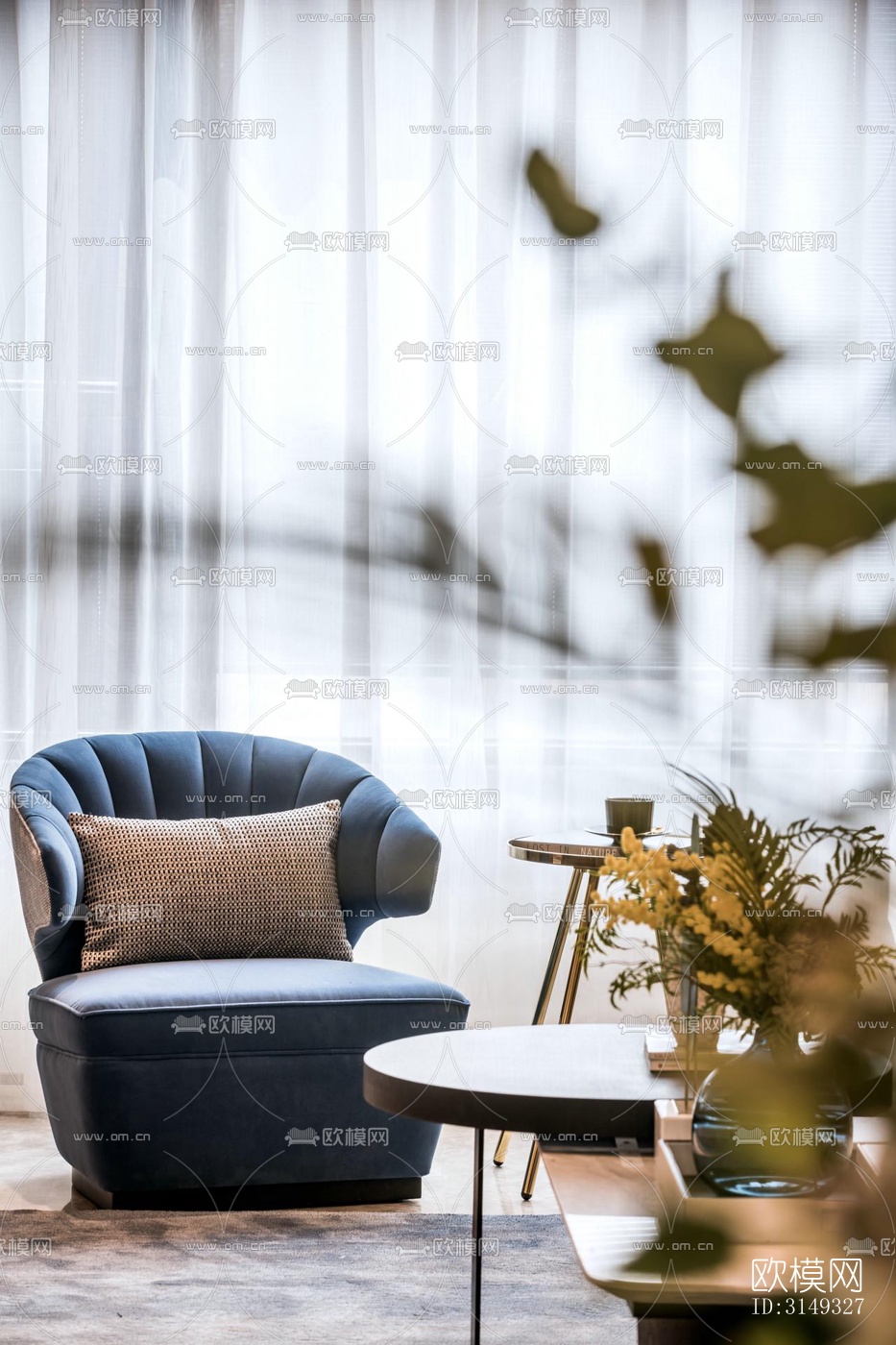 现代平层效果图下载（渲染图8）