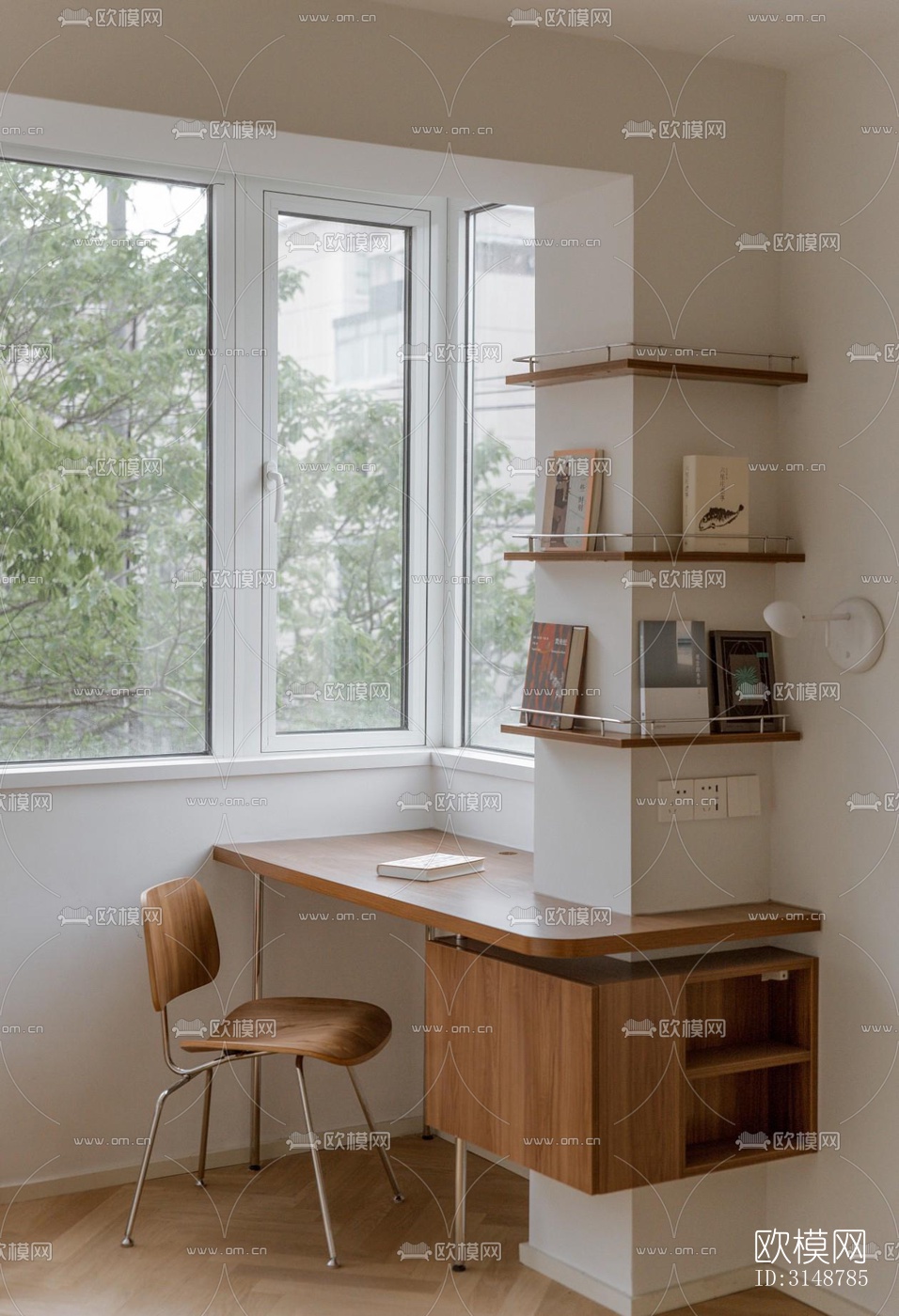 侘寂平层效果图下载（渲染图13）