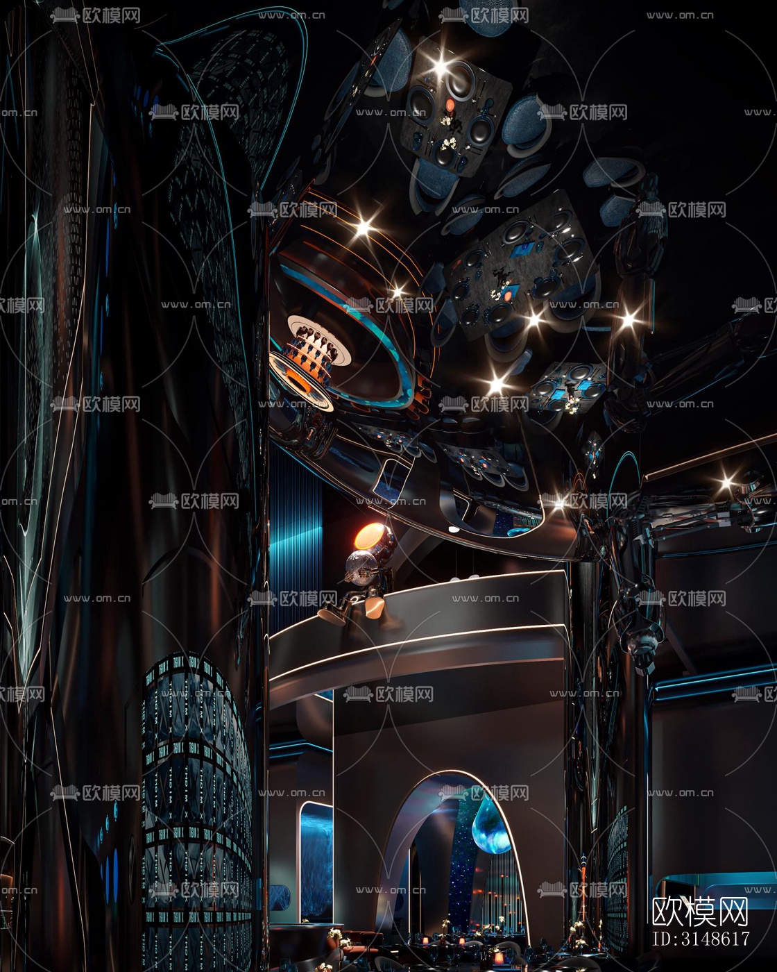 现代酒吧效果图下载（渲染图4）