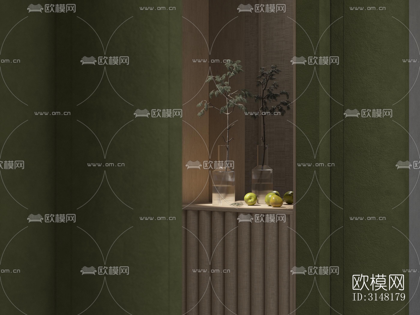 现代酒店民宿效果图下载（渲染图5）