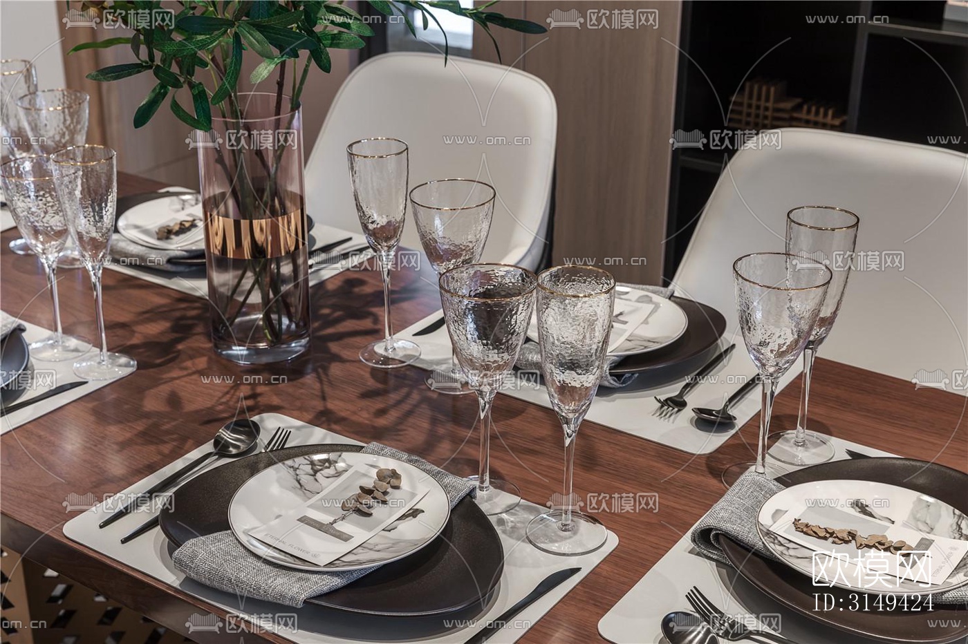 现代平层效果图下载（渲染图9）