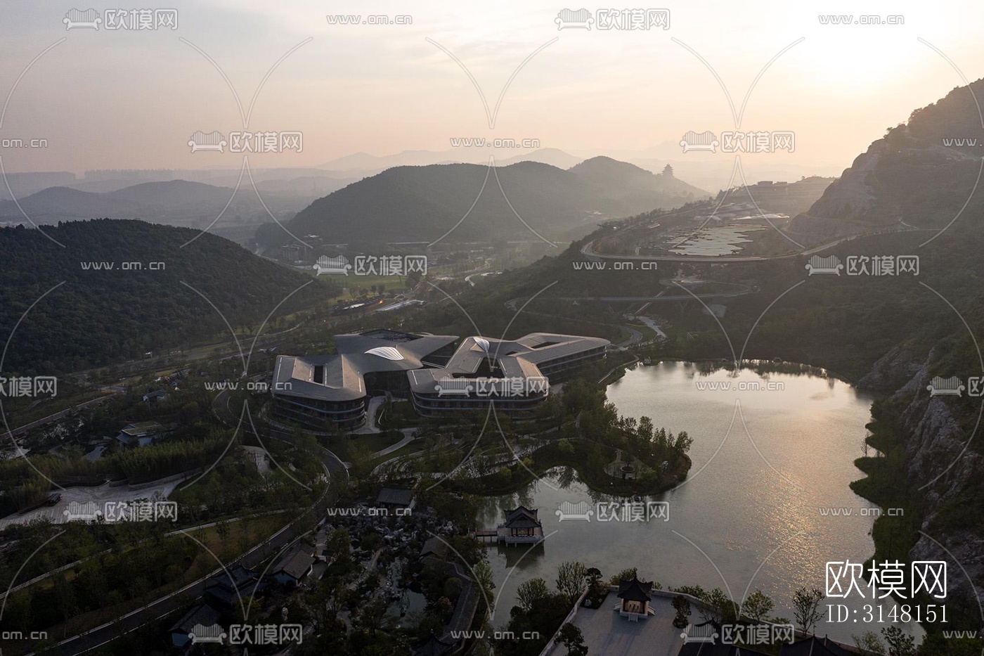 现代酒店民宿效果图下载（渲染图5）