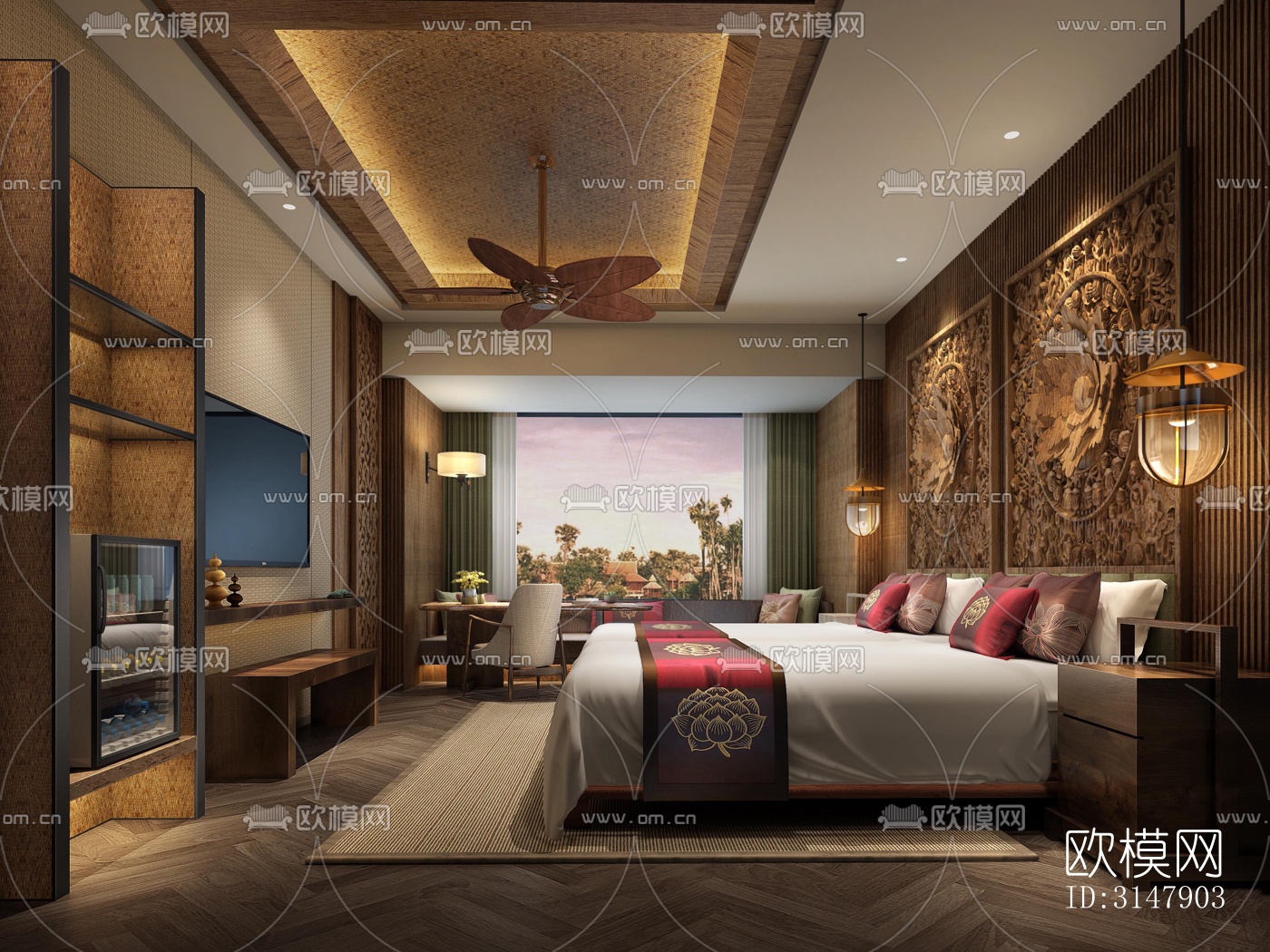 东南亚酒店民宿效果图下载（渲染图16）