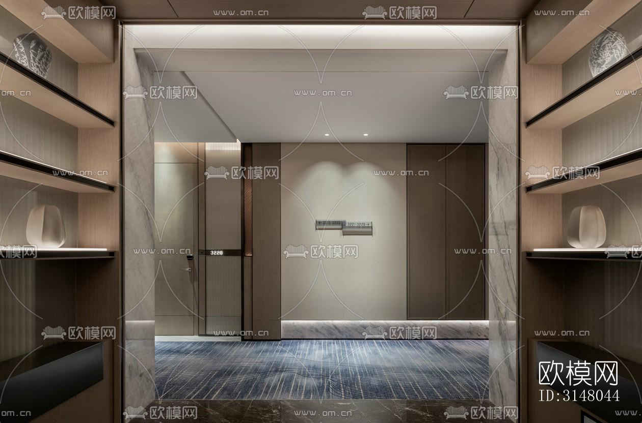 现代酒店民宿效果图下载（渲染图11）