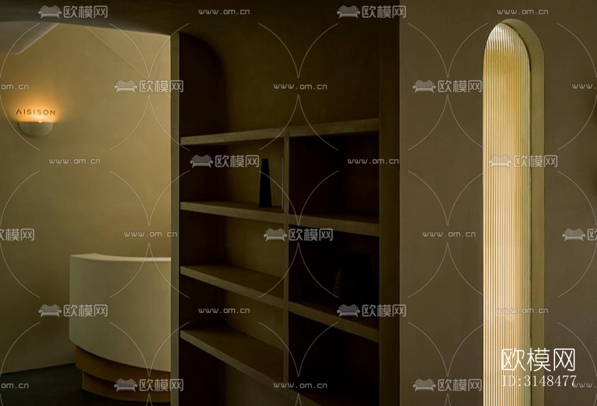 侘寂美容院效果图下载(渲染图10)
