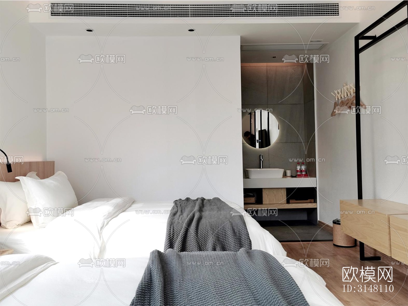 现代酒店民宿效果图下载（渲染图3）