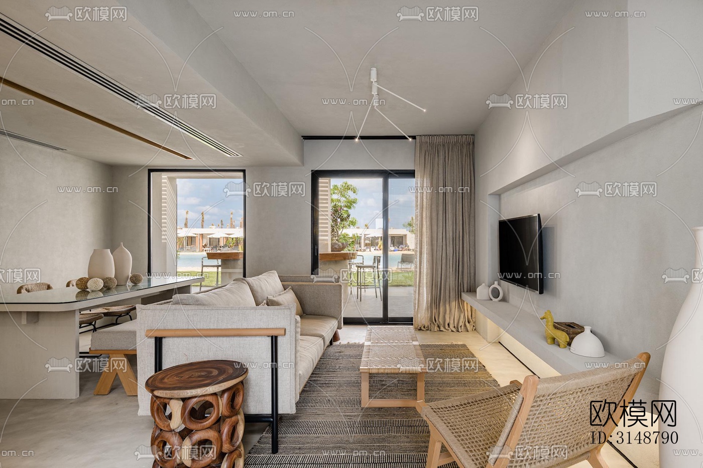 侘寂平层效果图下载（渲染图19）