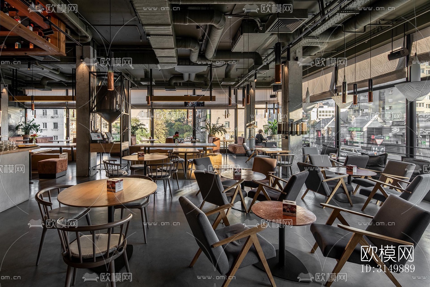 工业风火锅烤肉效果图下载（渲染图8）