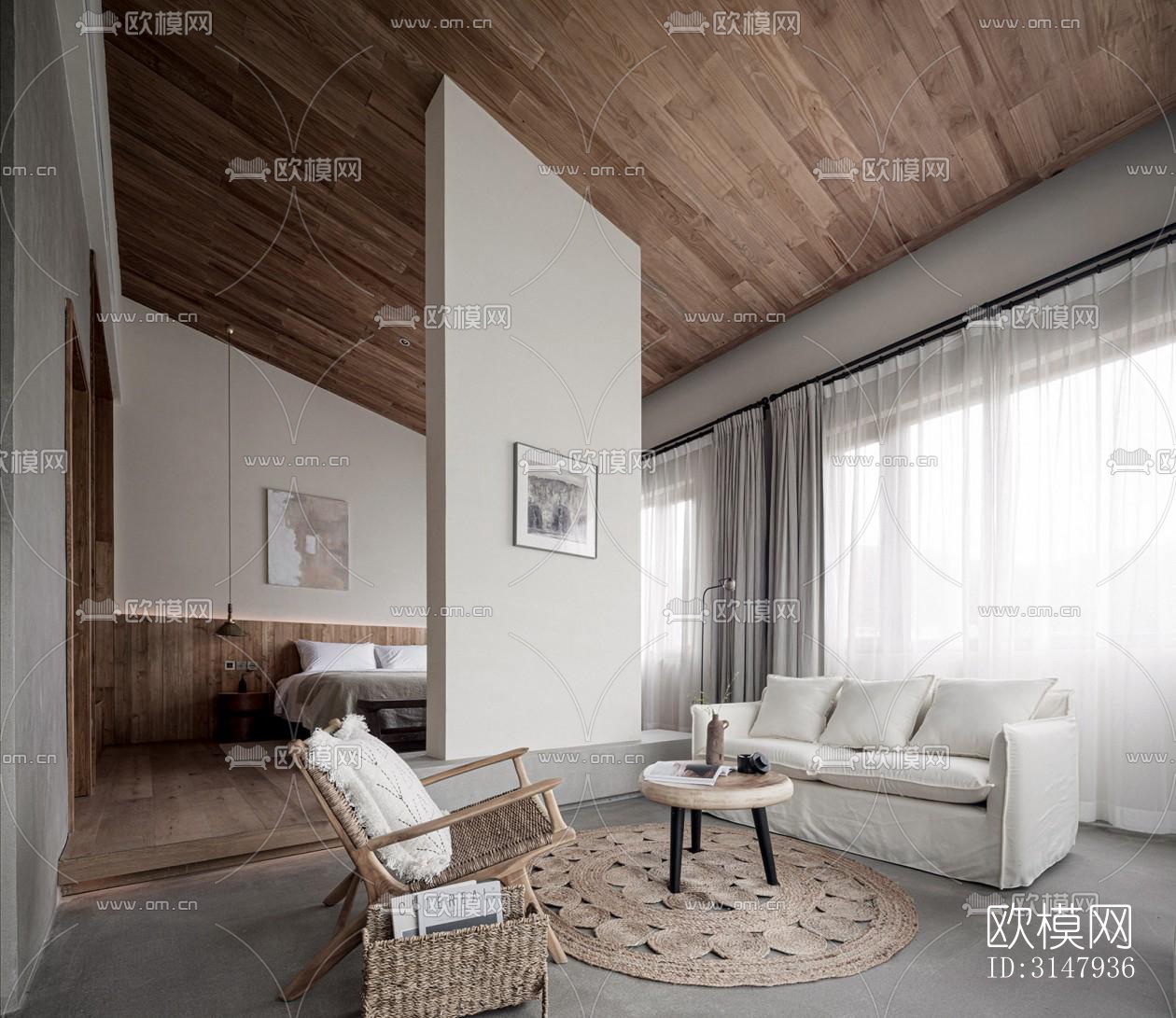 侘寂酒店民宿效果图下载（渲染图8）