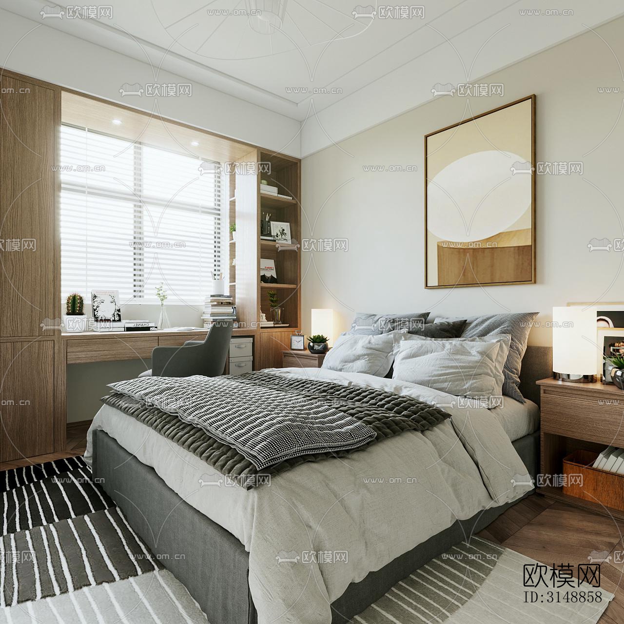 北欧平层效果图下载（渲染图9）