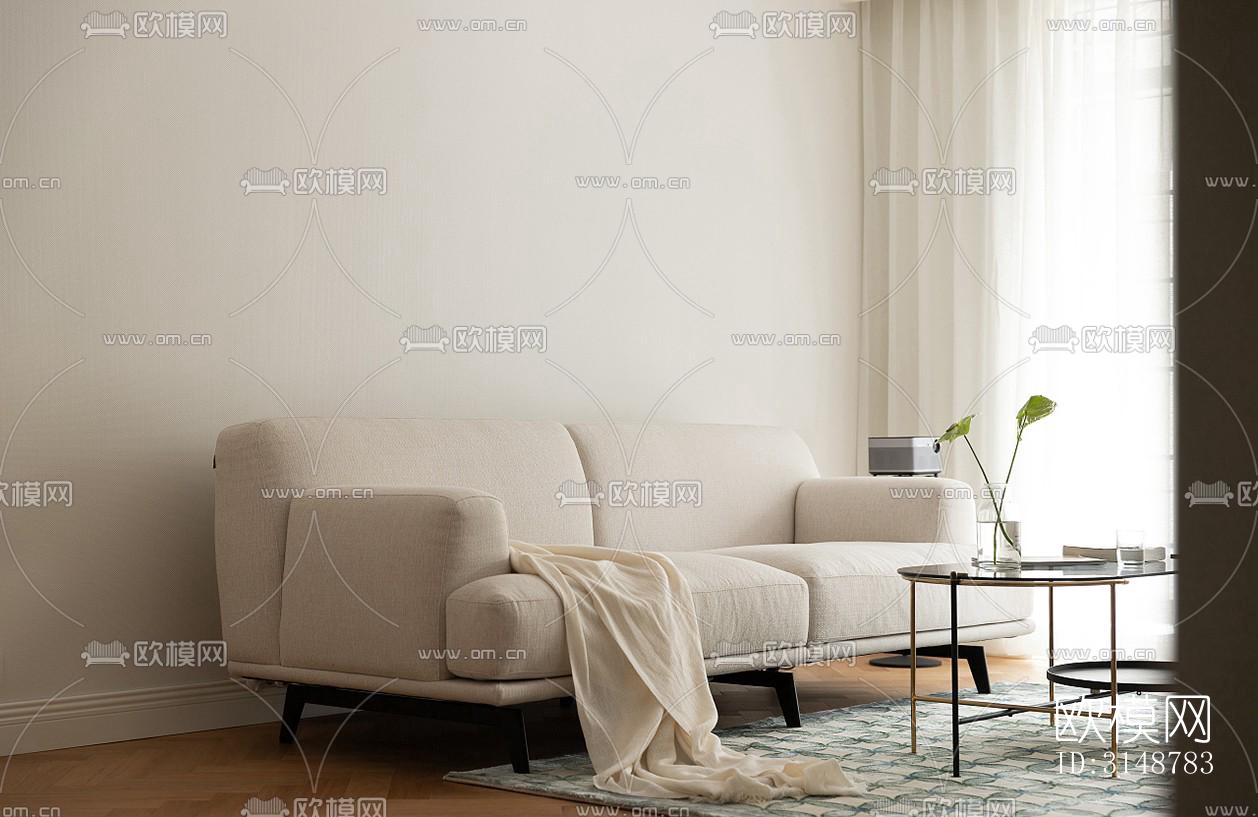 侘寂平层效果图下载（渲染图8）