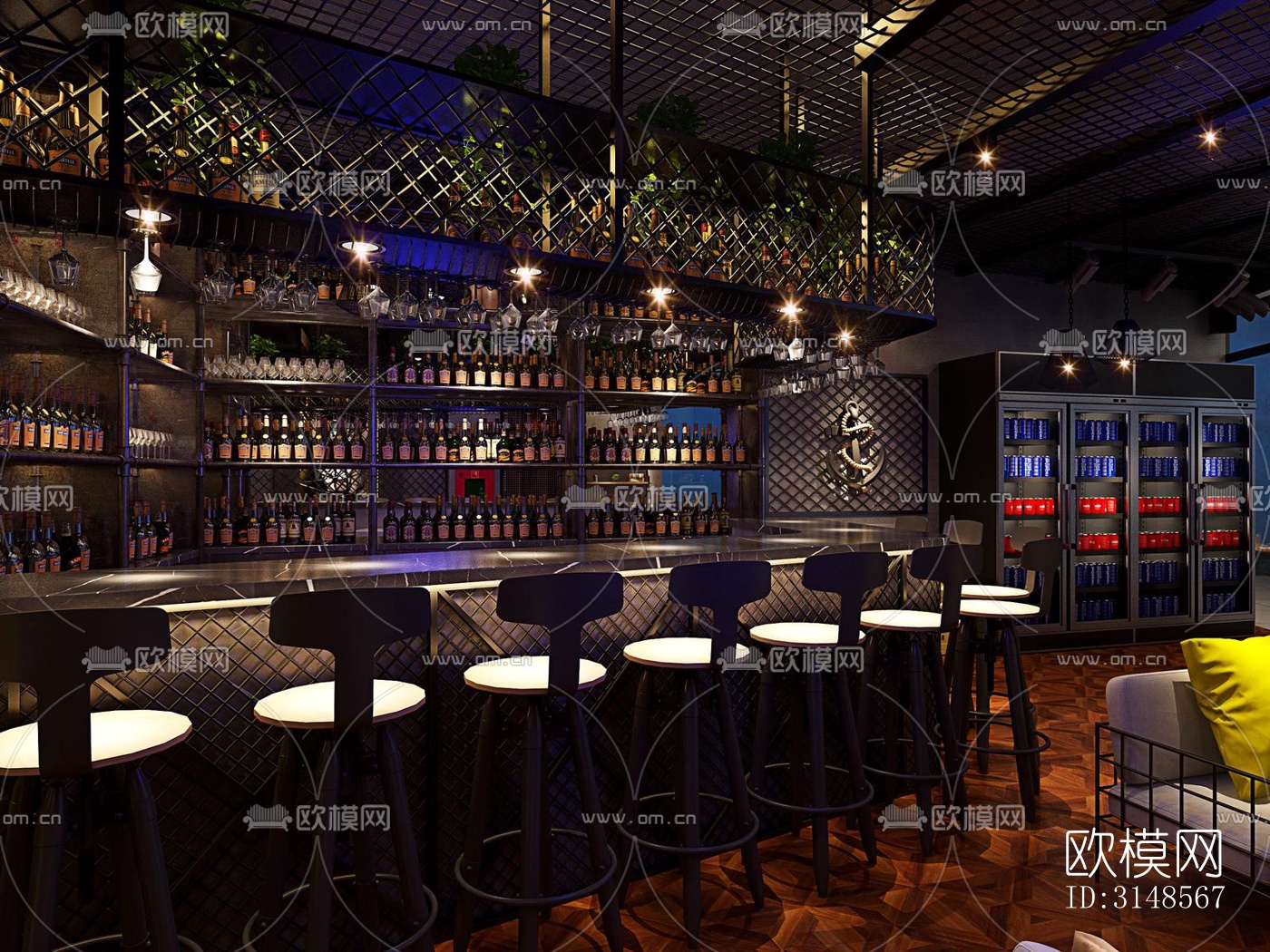 后现代酒吧效果图下载（渲染图5）