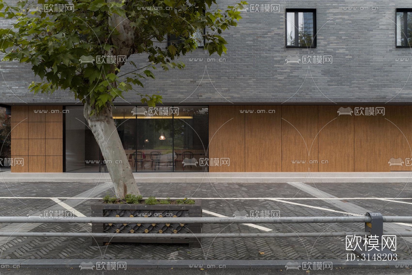 高级灰酒店民宿效果图下载（渲染图11）