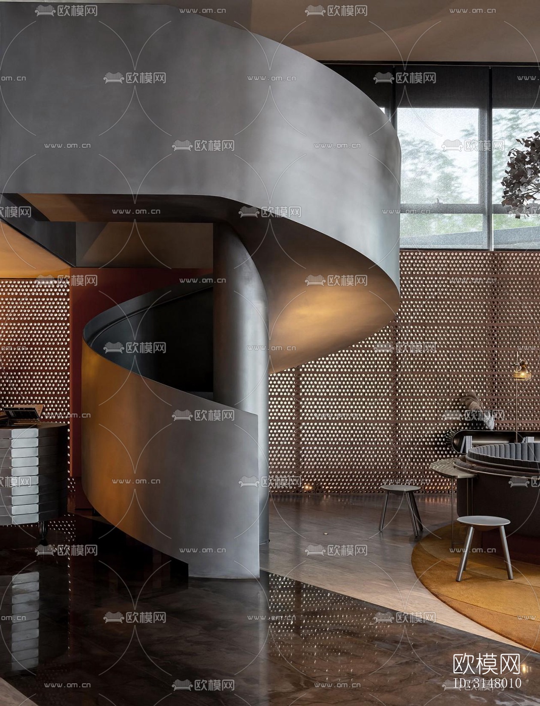 工业风酒店民宿效果图下载（渲染图6）