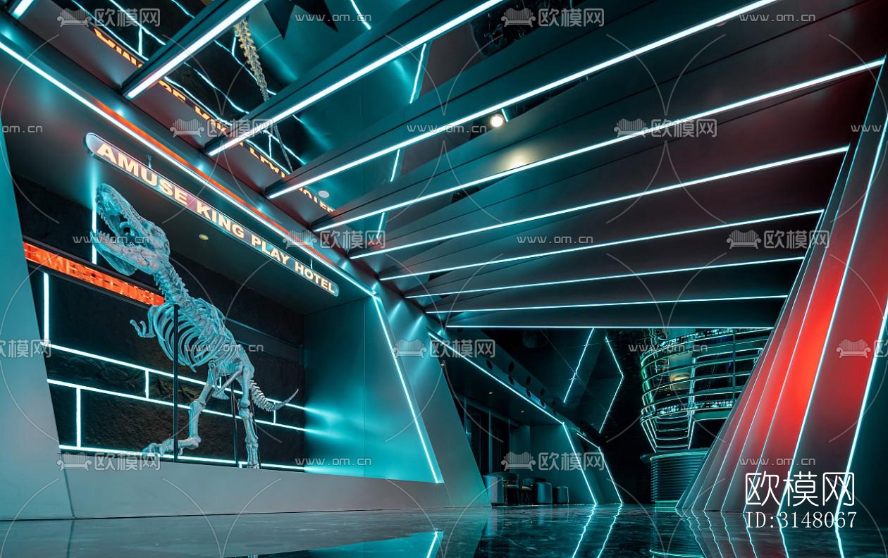 现代酒店民宿效果图下载（渲染图15）