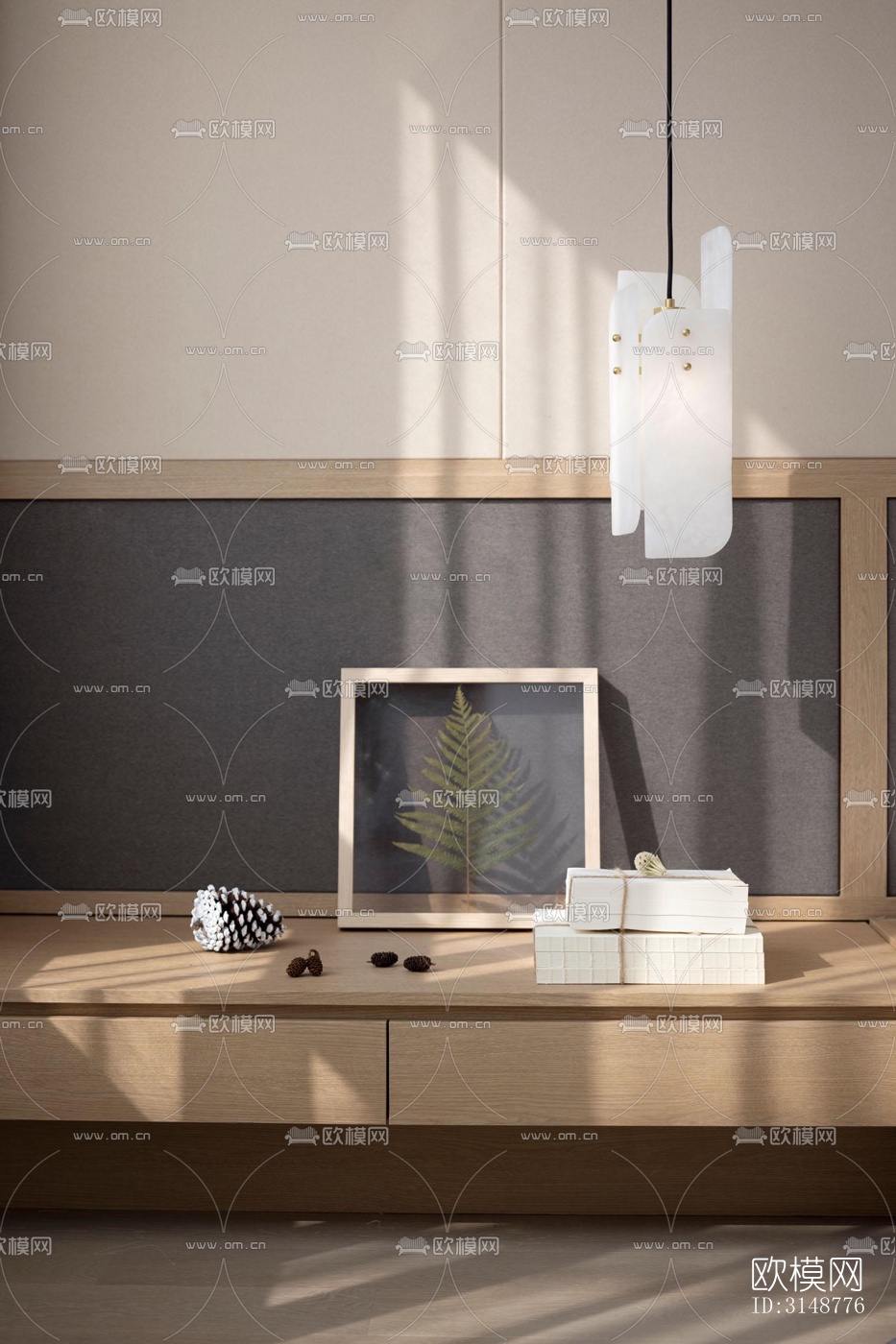 侘寂平层效果图下载（渲染图8）