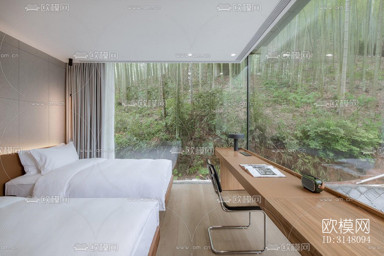 现代酒店民宿效果图下载（渲染图11）