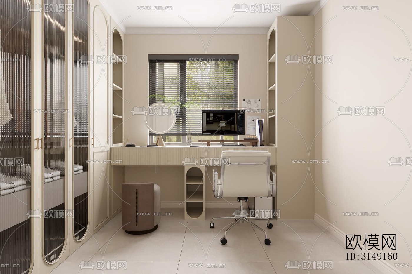 法式平层效果图下载（渲染图8）