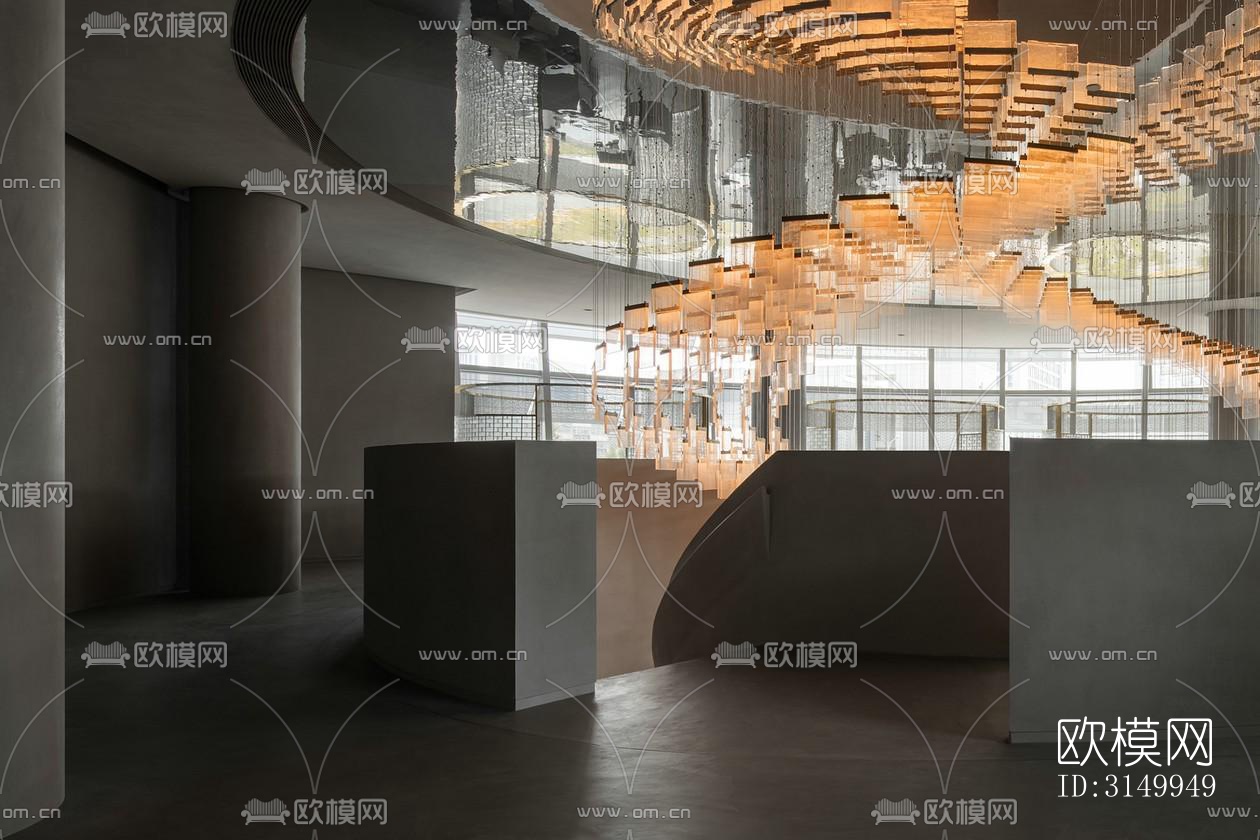 高级灰火锅烤肉效果图下载（渲染图4）