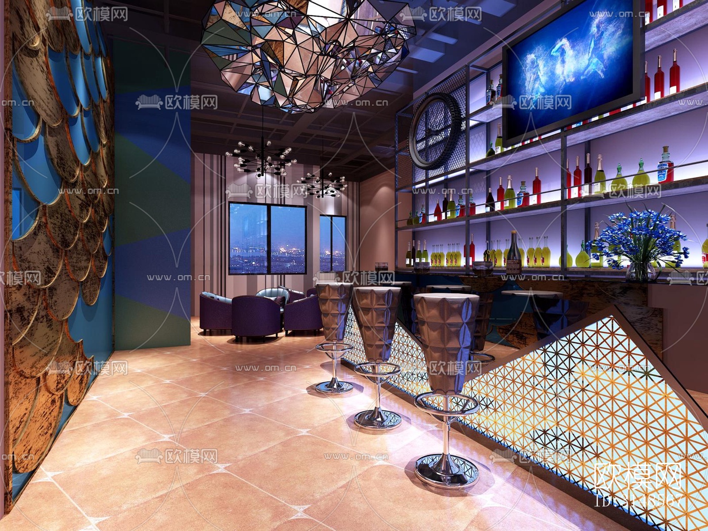 后现代酒吧效果图下载（渲染图6）